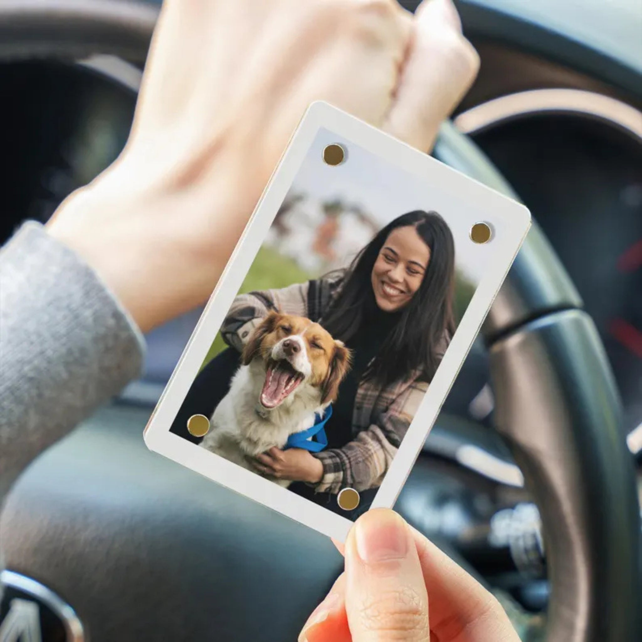 Personalized Car Visor Photo Clip, Custom Photo Holder Sun Visor Clip