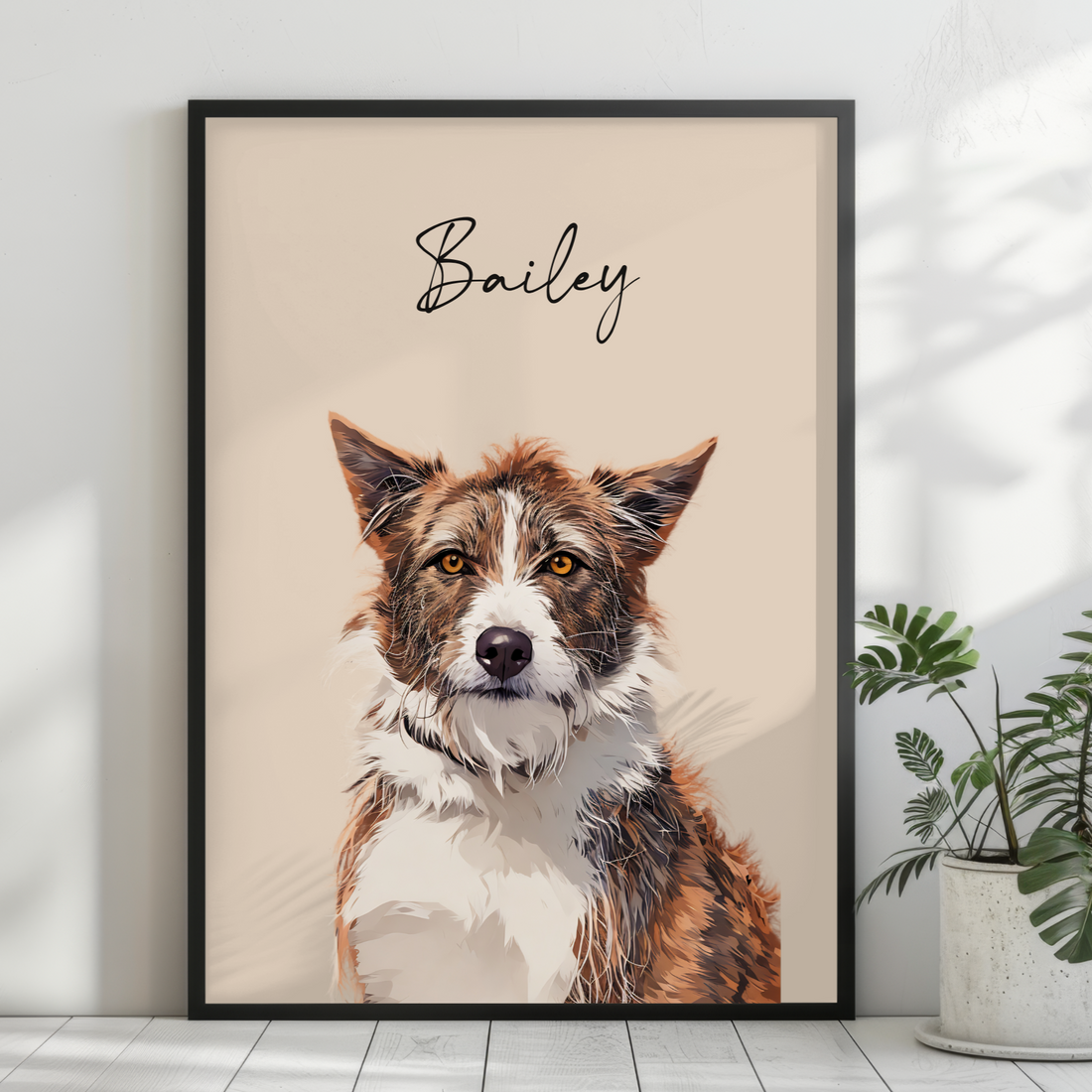 Custom_Pet_Portrait_using_pet_photo_framed_poster