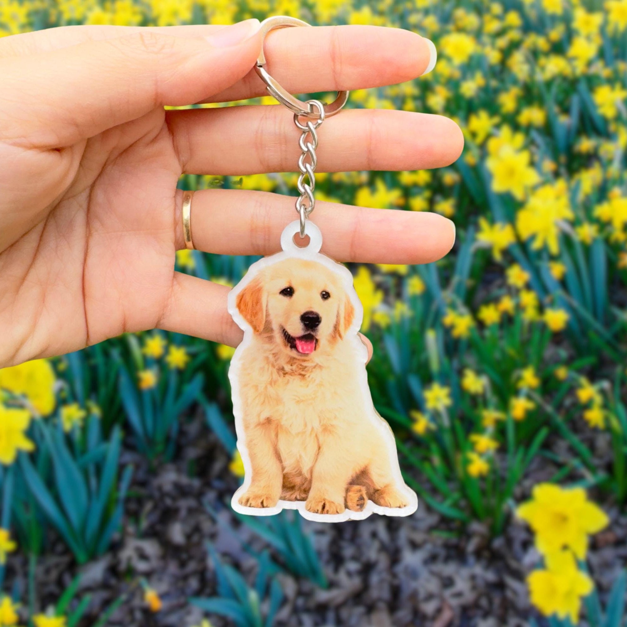 Personalized Pet Photo 2-Sided Acrylic Keychain