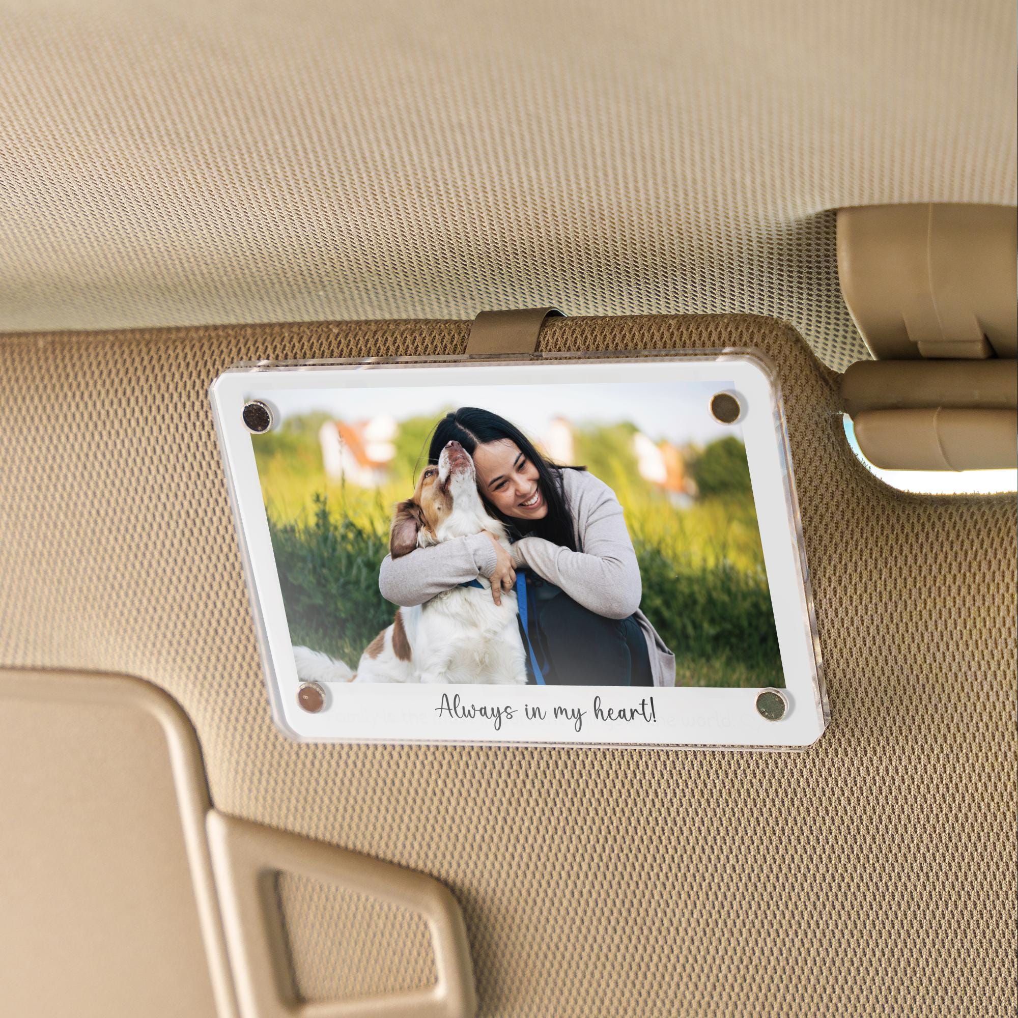 Personalized Car Visor Photo Clip, Custom Photo Holder Sun Visor Clip