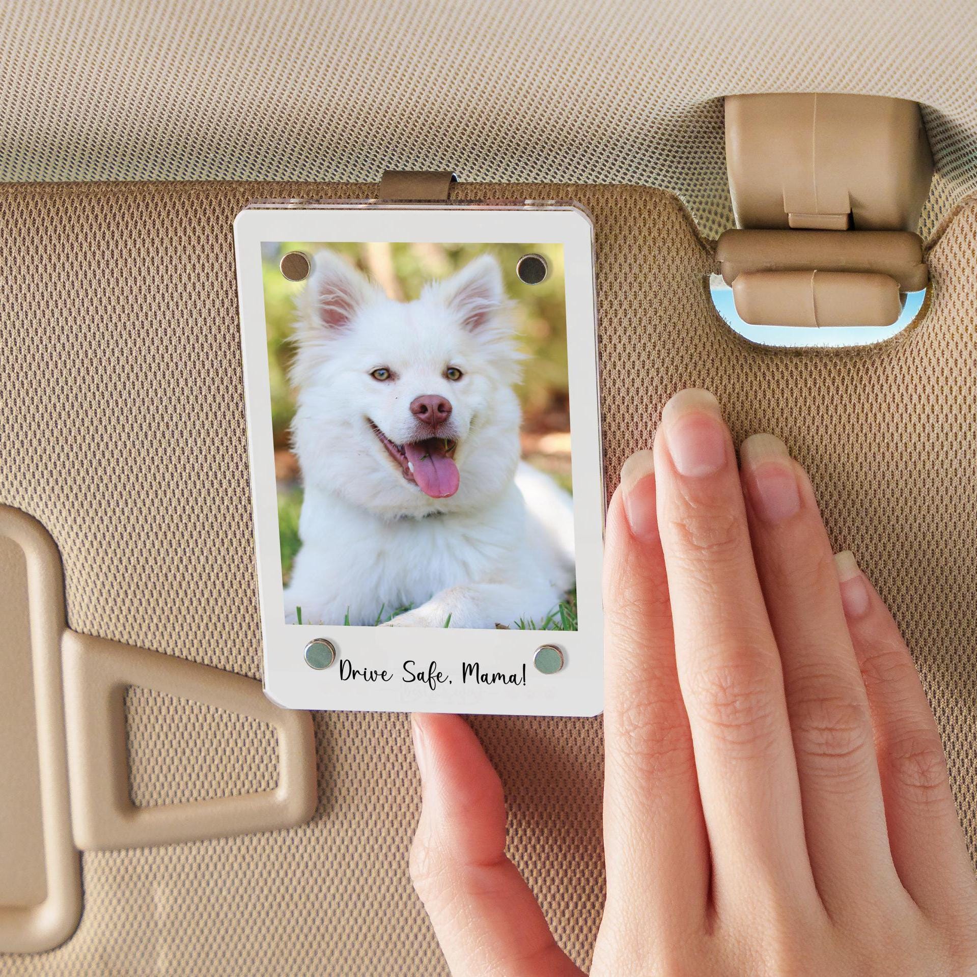 Personalized Car Visor Photo Clip, Custom Photo Holder Sun Visor Clip